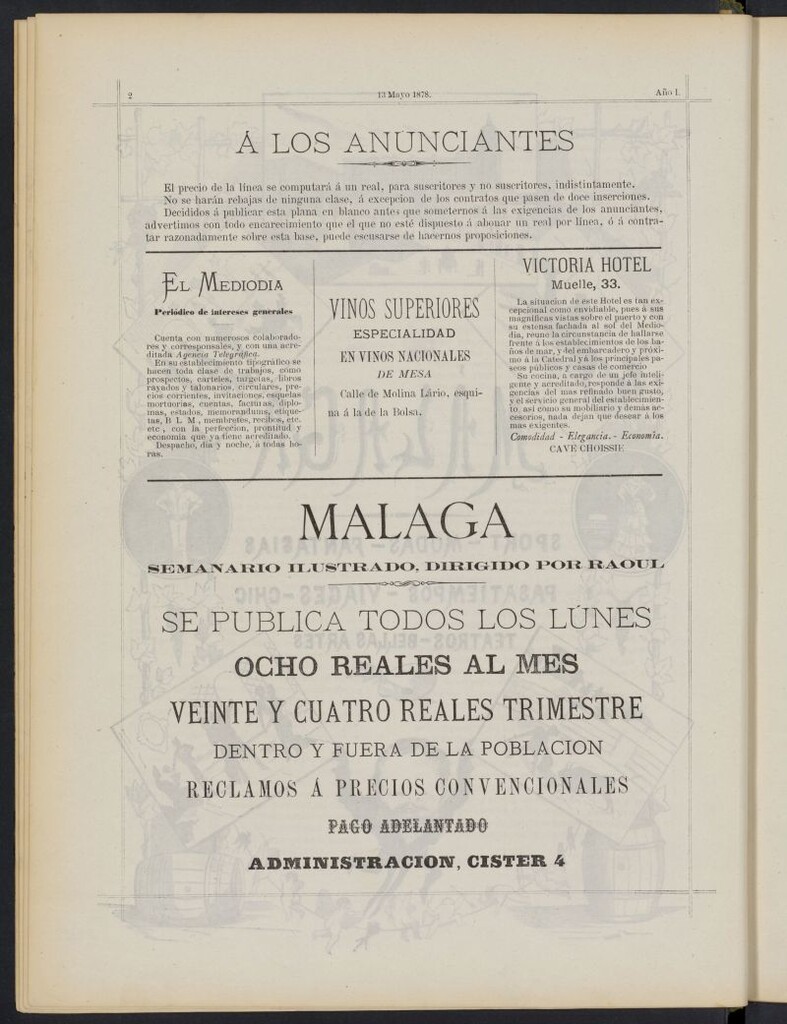 Miniatura de Málaga: sports, moda, fantasías del 13 de mayo de 1878