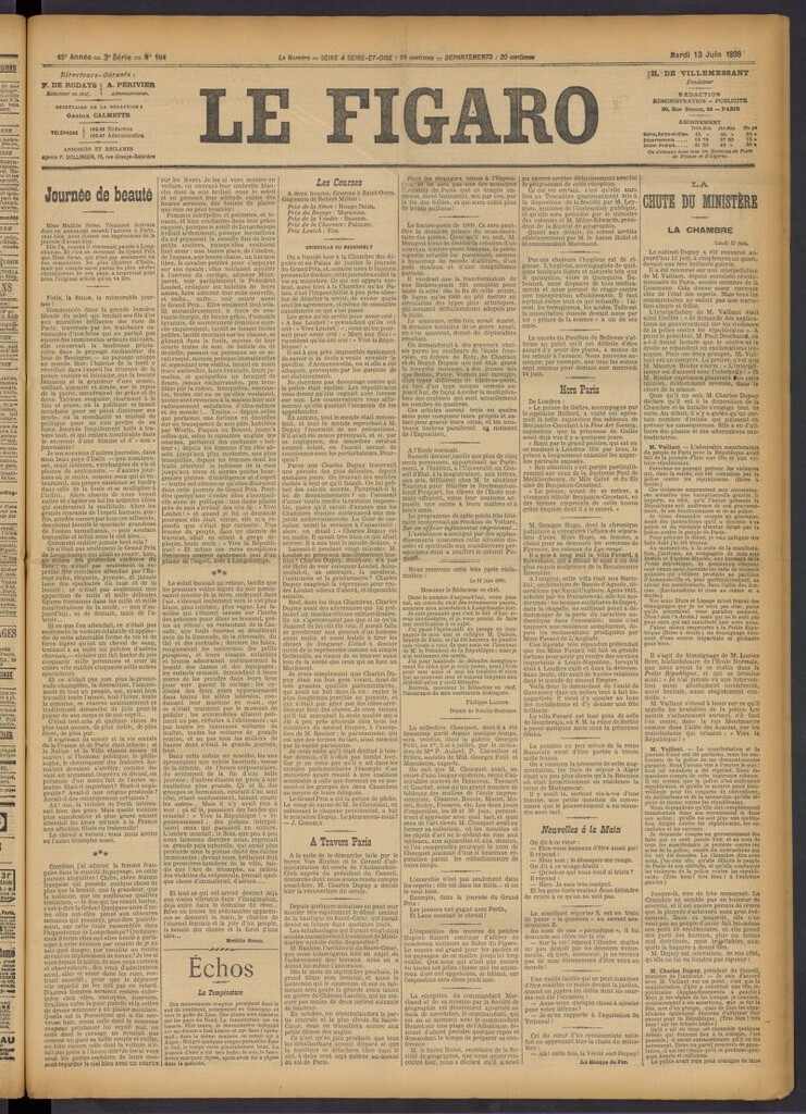 Miniatura de Le Figaro del 13 de junio de 1899, nº 164