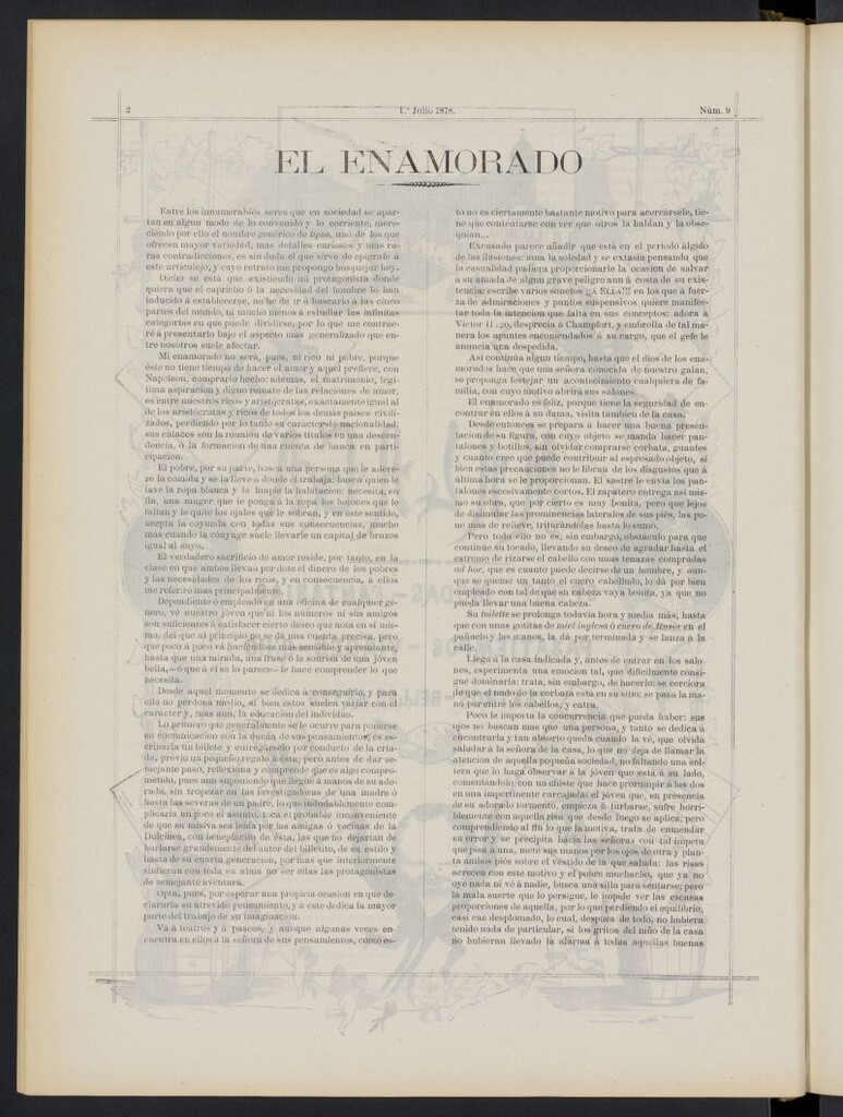 Miniatura de Málaga: sports, moda, fantasías del 1 de julio de 1878, nº 9