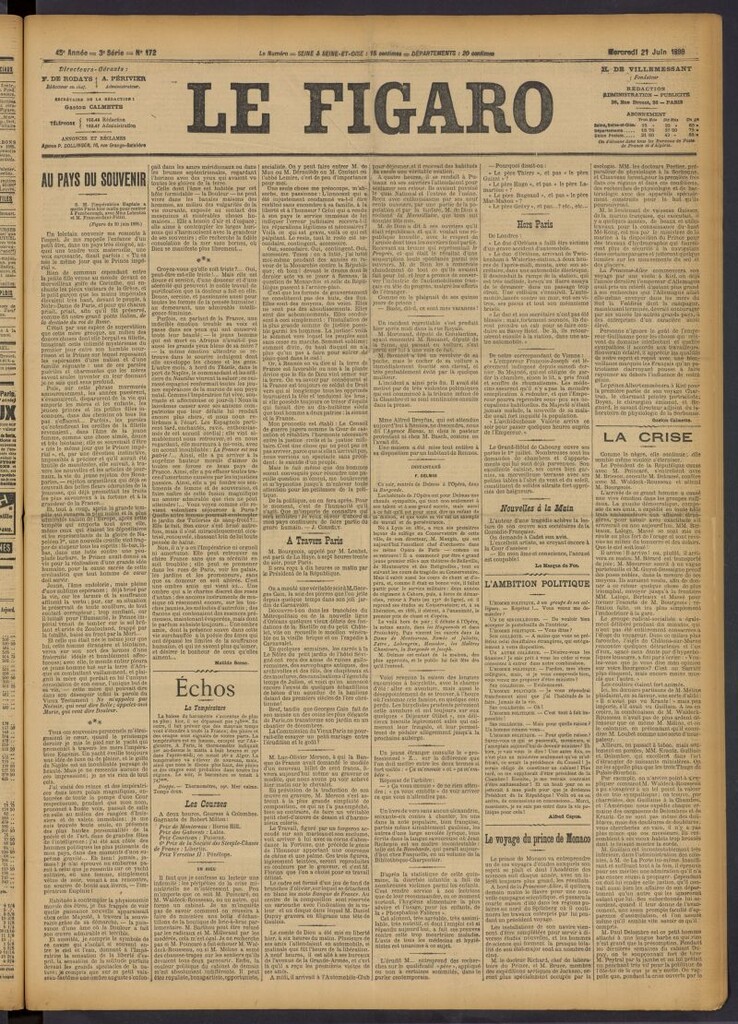 Miniatura de Le Figaro del 21 de junio de 1899, nº 172