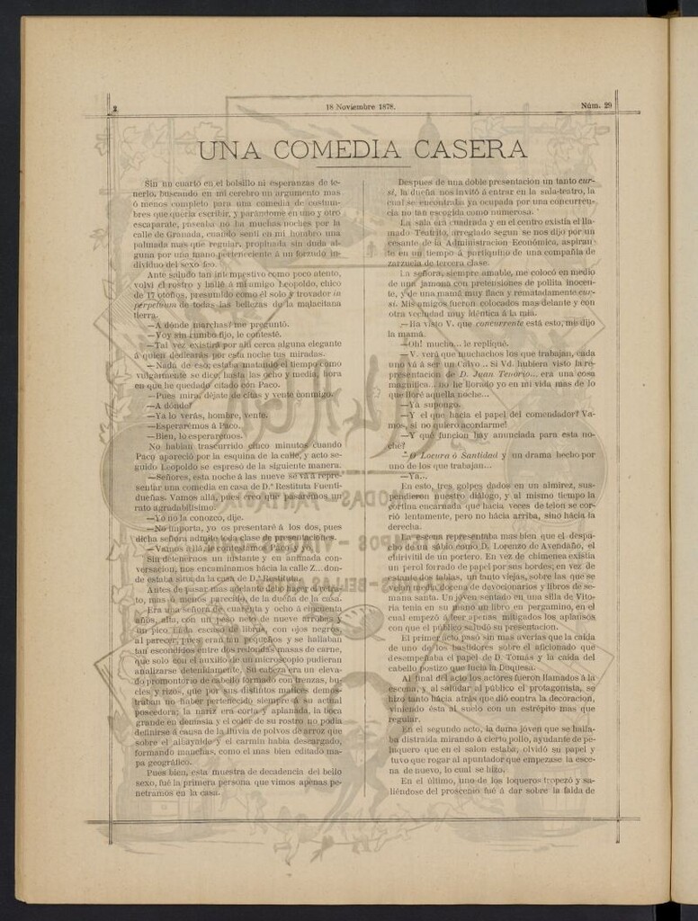 Miniatura de Málaga: sports, moda, fantasías del 18 de noviembre de 1878, nº 29
