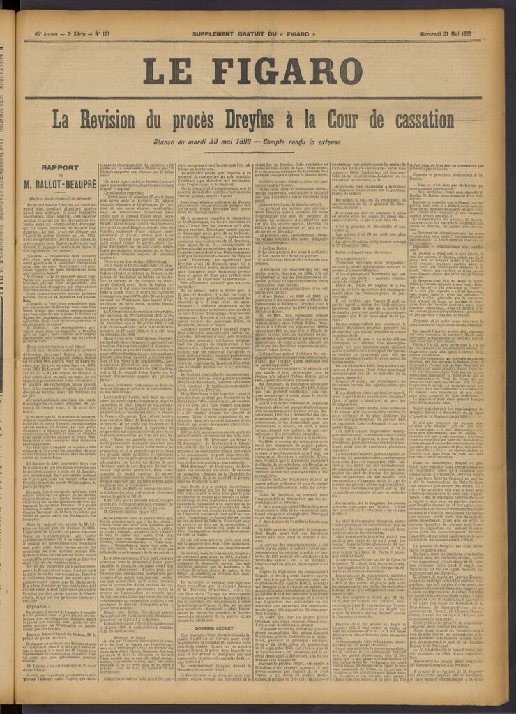 Miniatura de Le Figaro del 31 de mayo de 1899, suplemento al nº 151