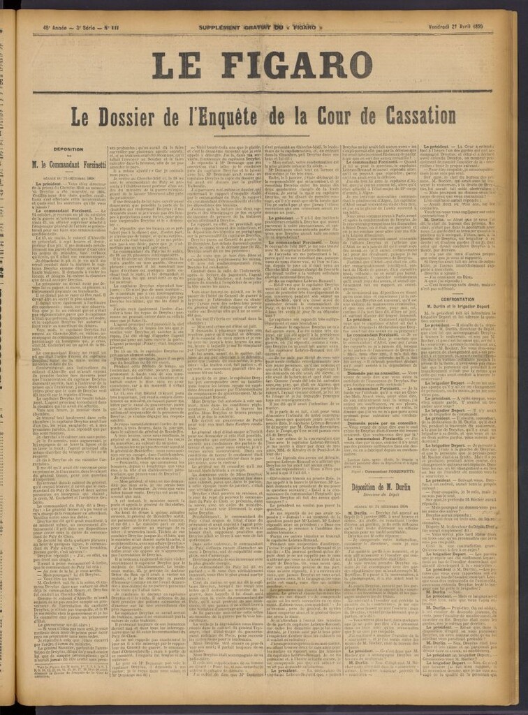 Miniatura de Le Figaro del 21 de abril de 1899, suplemento al nº 111