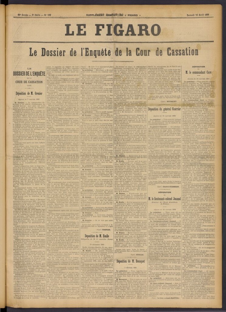 Miniatura de Le Figaro del 15 de abril de 1899, suplemento al nº 105