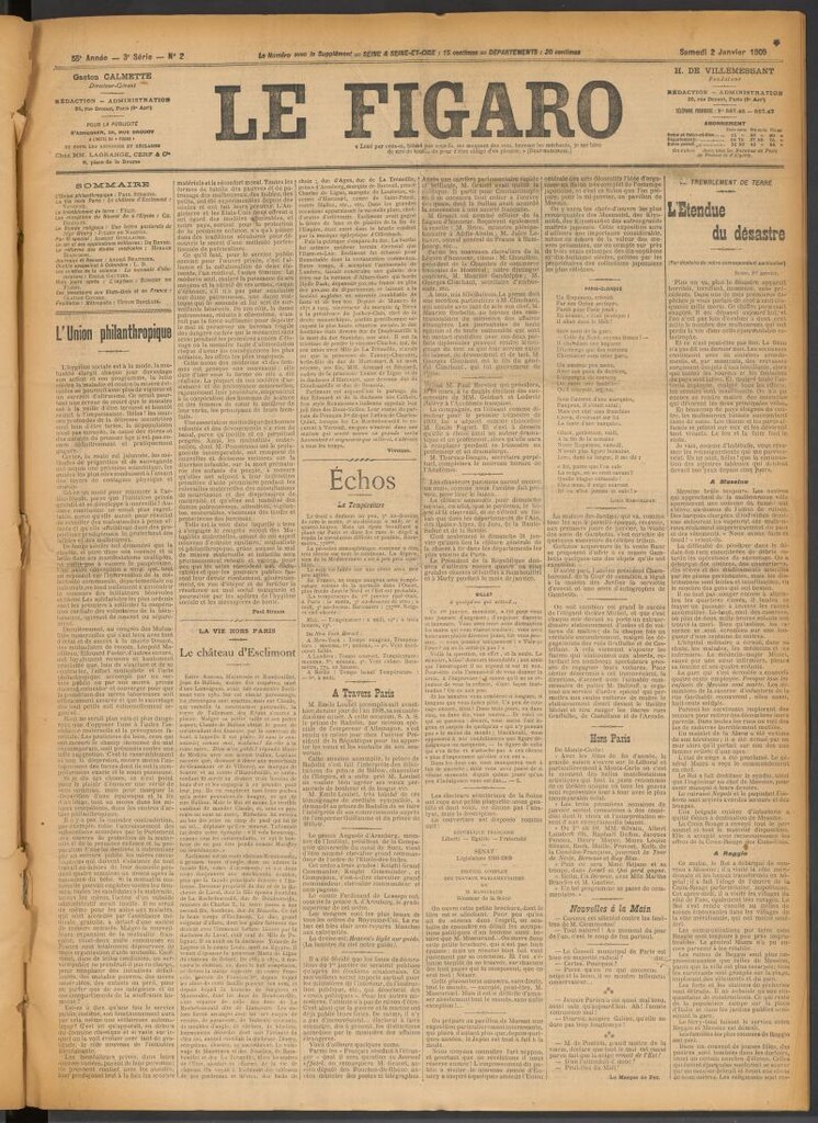 Miniatura de Le Figaro del 2 de enero de 1909