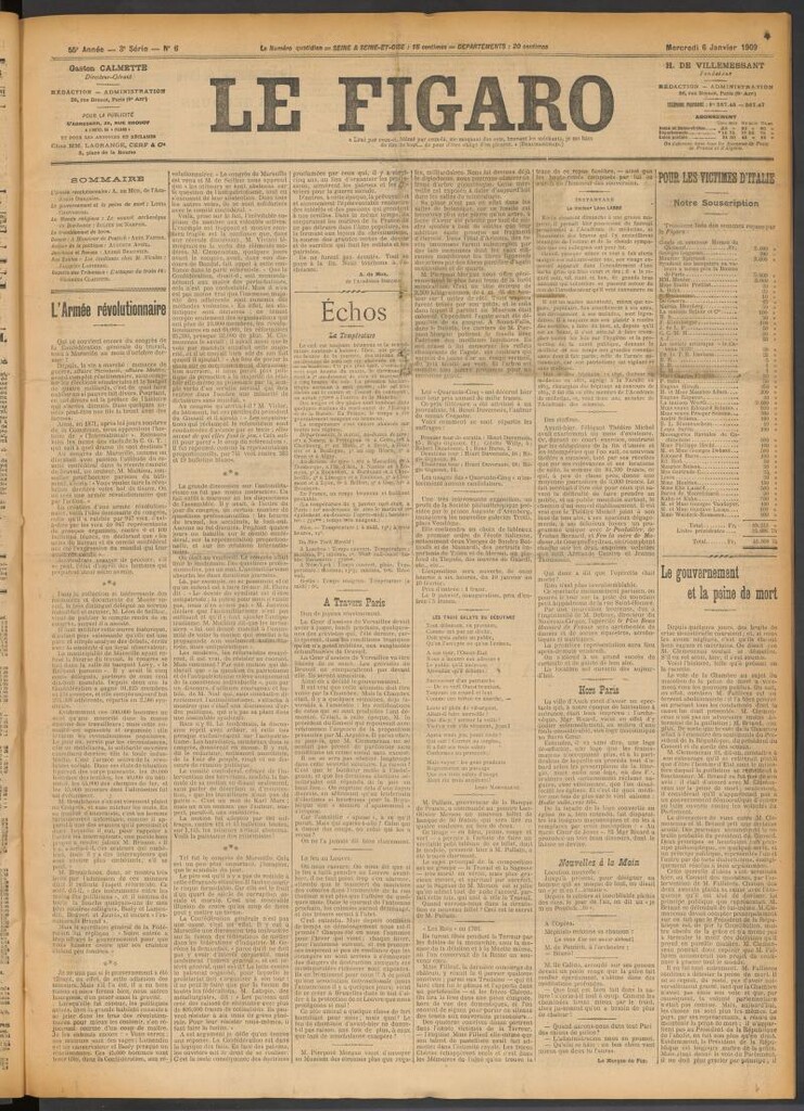Miniatura de Le Figaro del 6 de enero de 1909