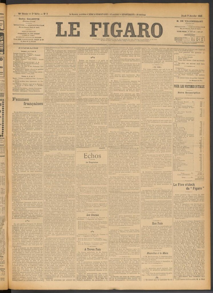 Miniatura de Le Figaro del 7 de enero de 1909