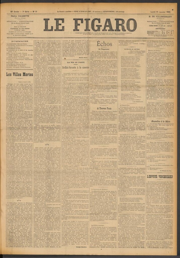 Miniatura de Le Figaro del 11 de enero de 1909