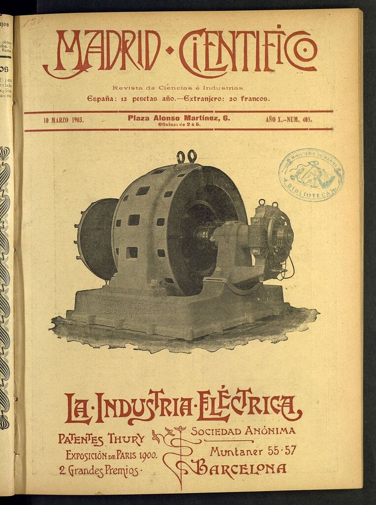 Miniatura de Madrid Científico: revista de Ciencias del 10 de marzo de 1903