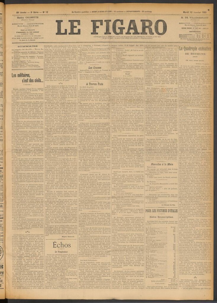 Miniatura de Le Figaro del 12 de enero de 1909