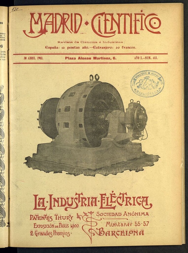 Miniatura de Madrid Científico: revista de Ciencias del 30 de abril de 1903