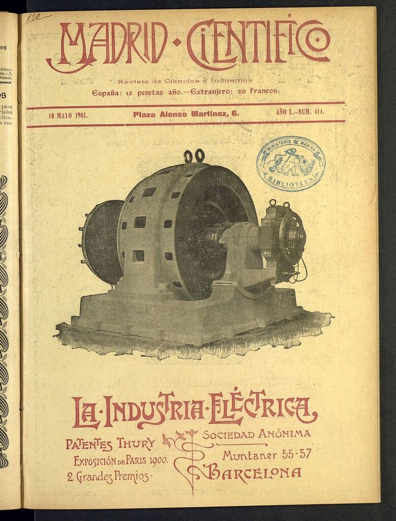 Miniatura de Madrid Científico: revista de Ciencias del 10 de mayo ade 1903