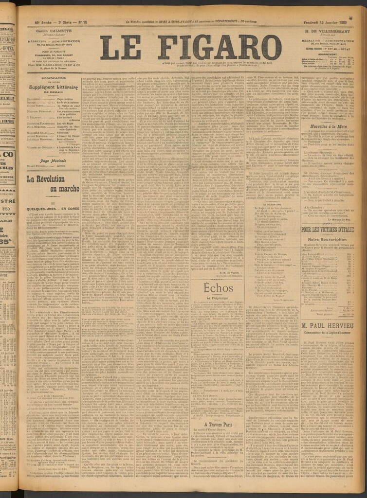Miniatura de Le Figaro del 15 de enero de 1909