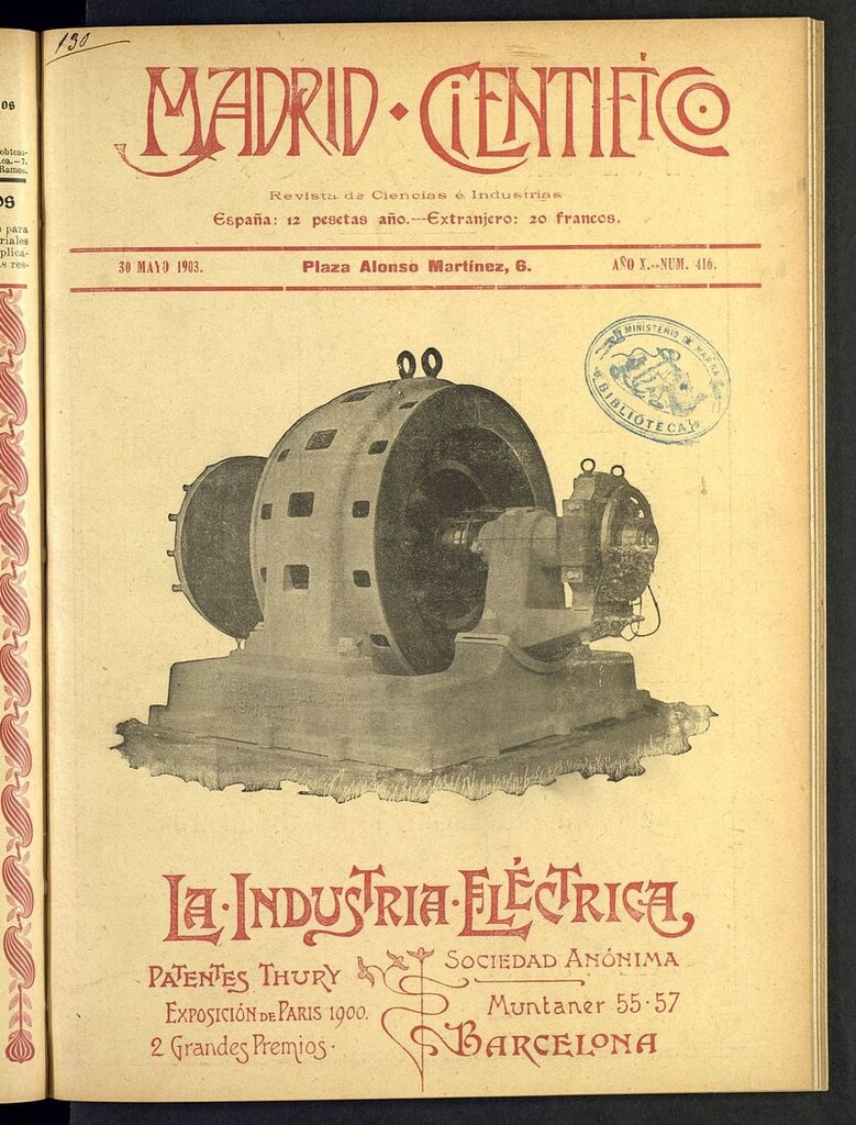 Miniatura de Madrid Científico: revista de Ciencias del 30 de mayo de 1903