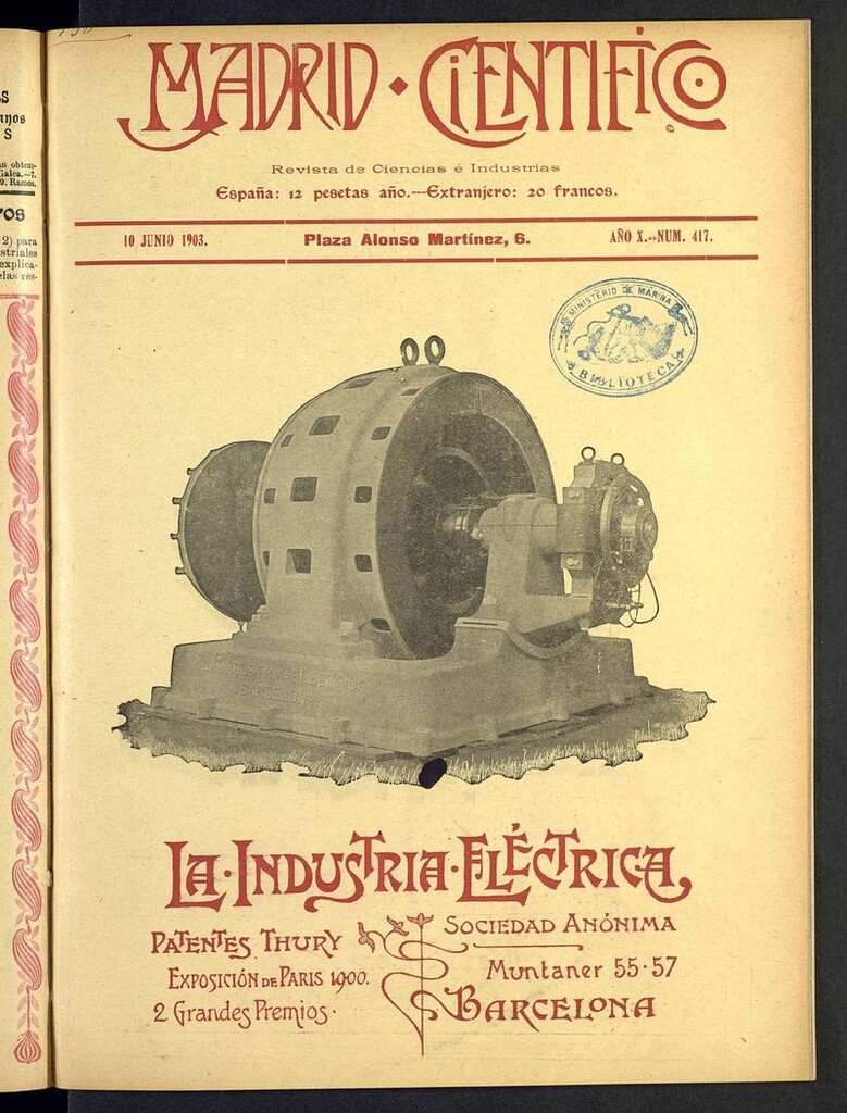 Miniatura de Madrid Científico: revista de Ciencias del 10 de junio de 1903