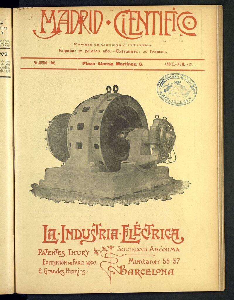 Miniatura de Madrid Científico: revista de Ciencias del 20 de junio de 1903