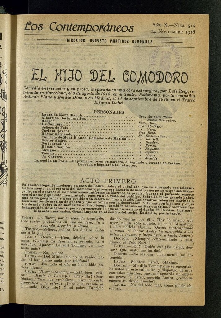 Miniatura de Los Contemporáneos del 14 de noviembre de 1918