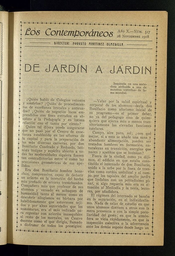 Miniatura de Los Contemporáneos del 28 de noviembre de 1918
