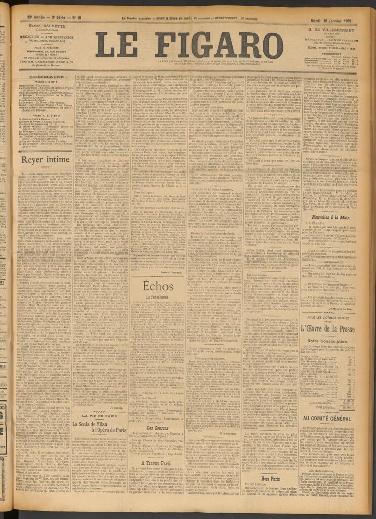 Miniatura de Le Figaro del 19 de enero de 1909
