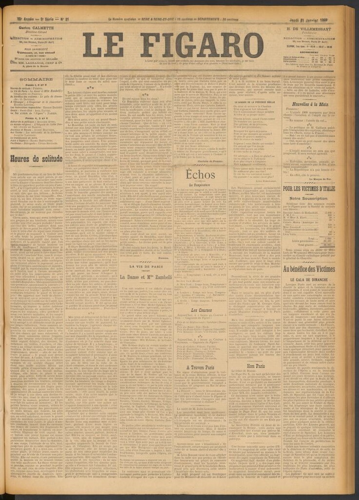Miniatura de Le Figaro del 21 de enero de 1909