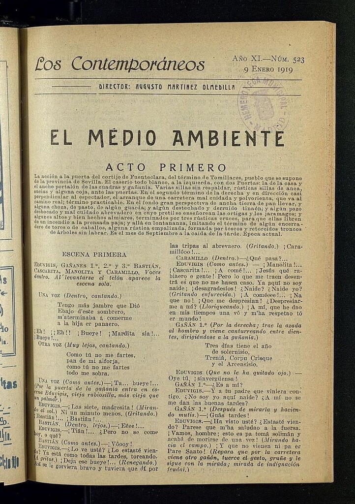 Miniatura de Los Contemporáneos del 9 de enero de 1919