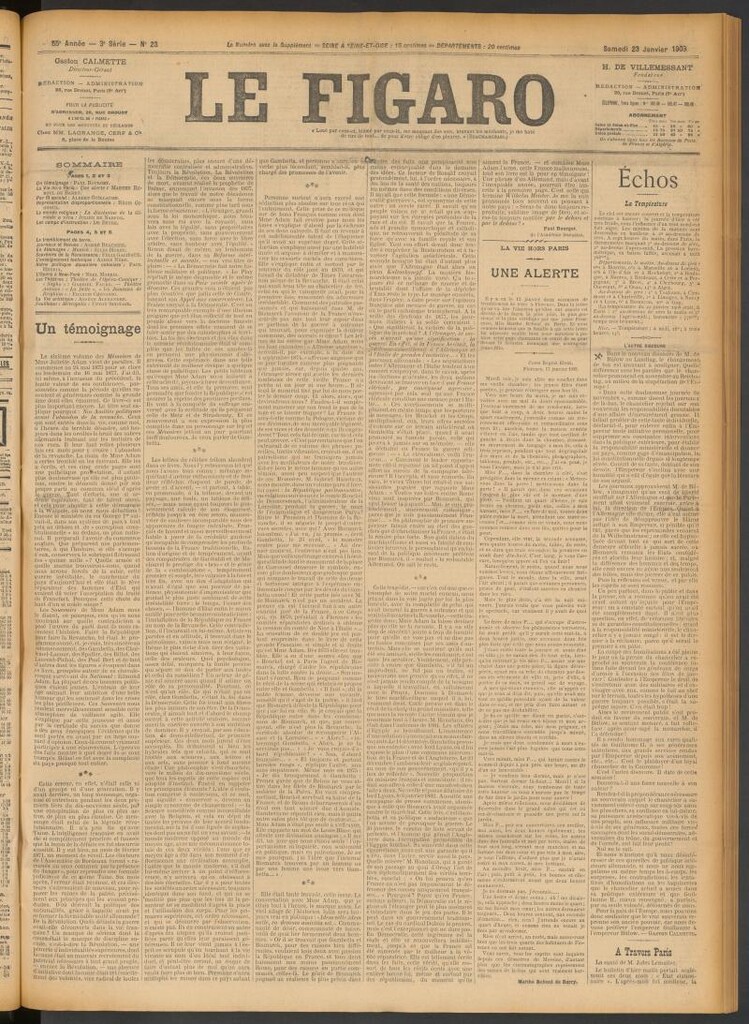 Miniatura de Le Figaro del 23 de enero de 1909