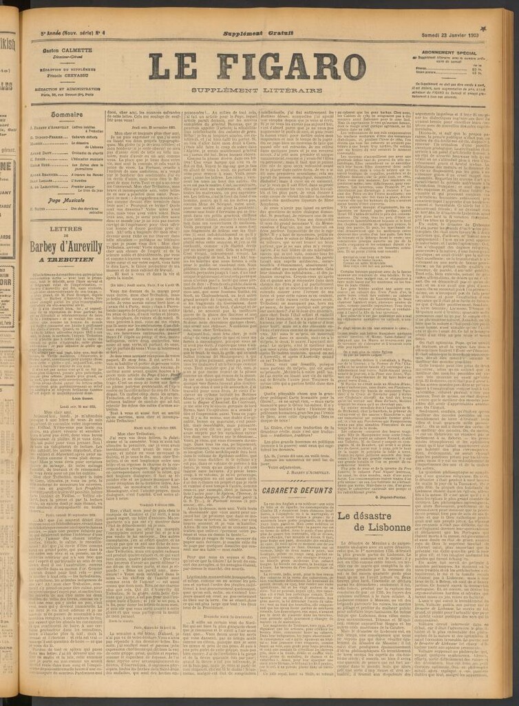 Miniatura de Le Figaro del 23 de enero de 1909. Suplemento