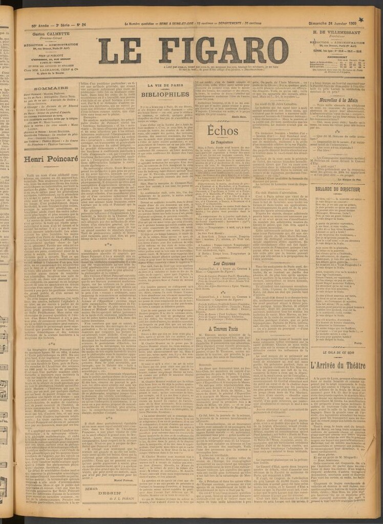 Miniatura de Le Figaro del 24 de enero de 1909