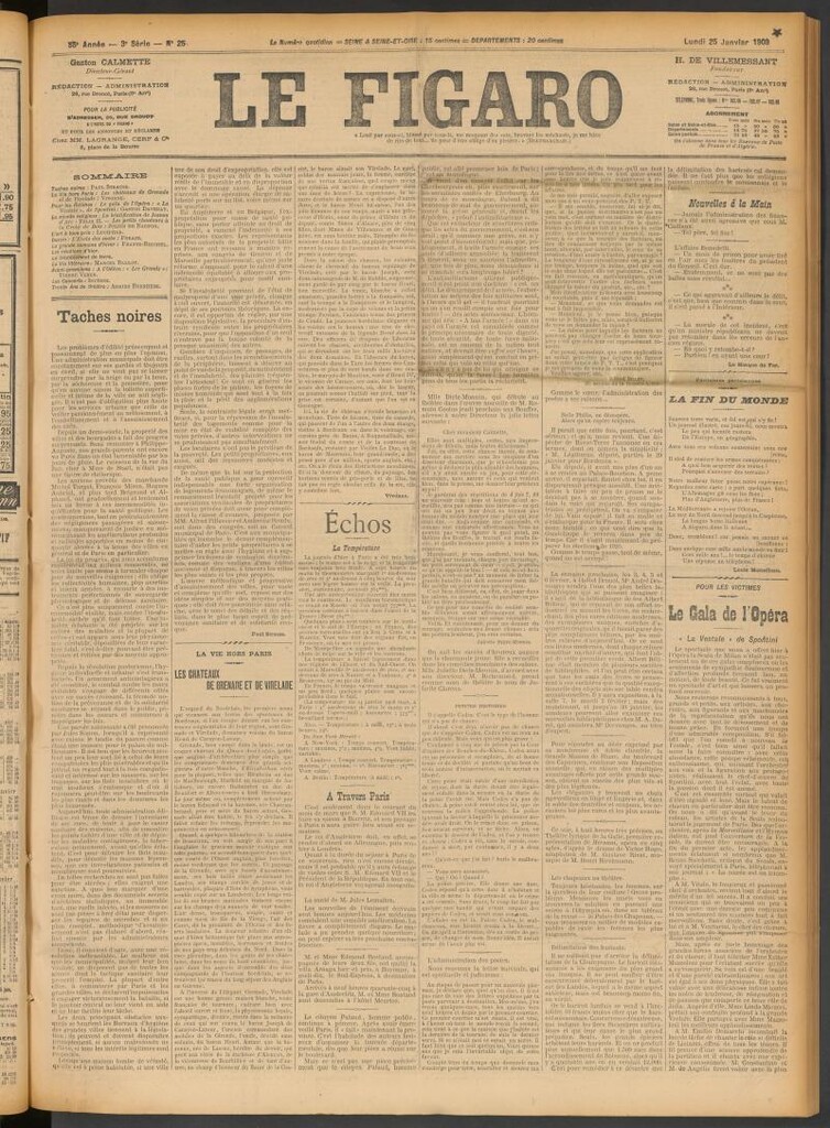 Miniatura de Le Figaro del 25 de enero de 1909