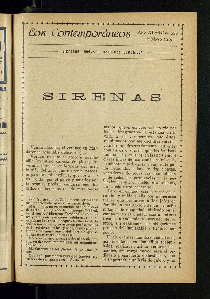 Miniatura de Los Contemporáneos del 1 de mayo de 1919