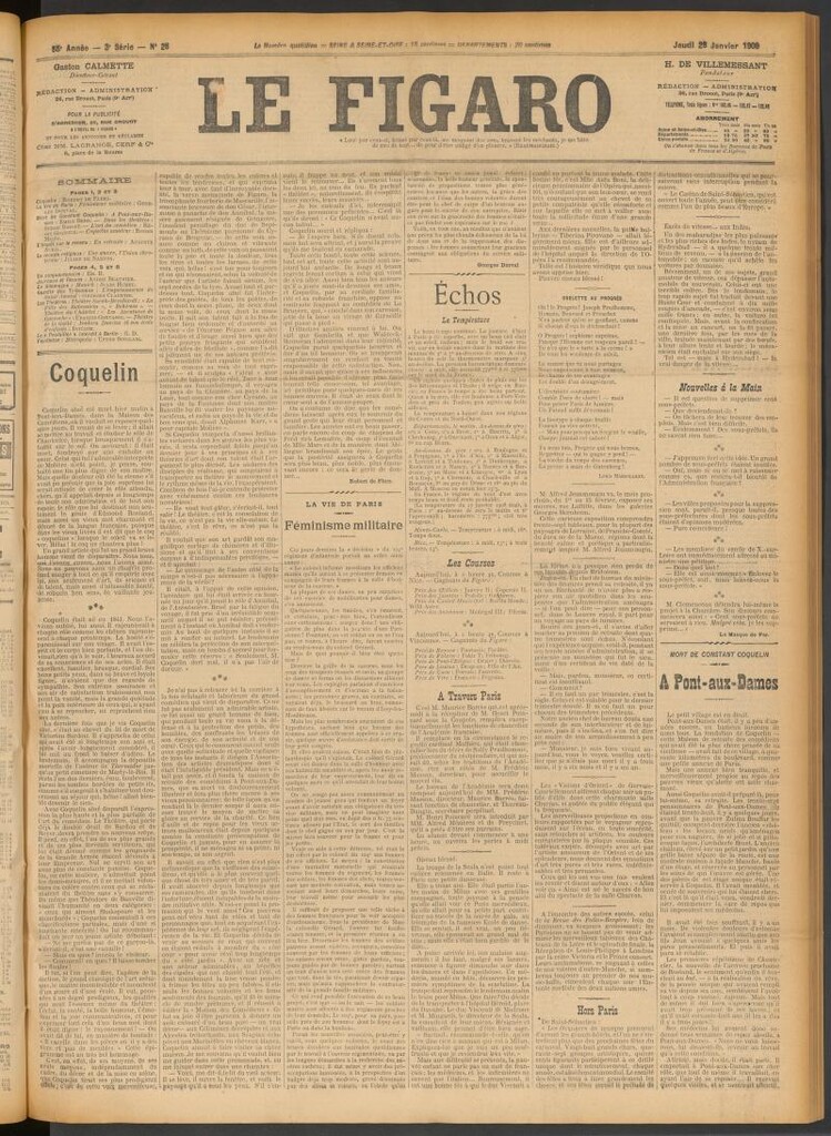Miniatura de Le Figaro del 28 de enero de 1909