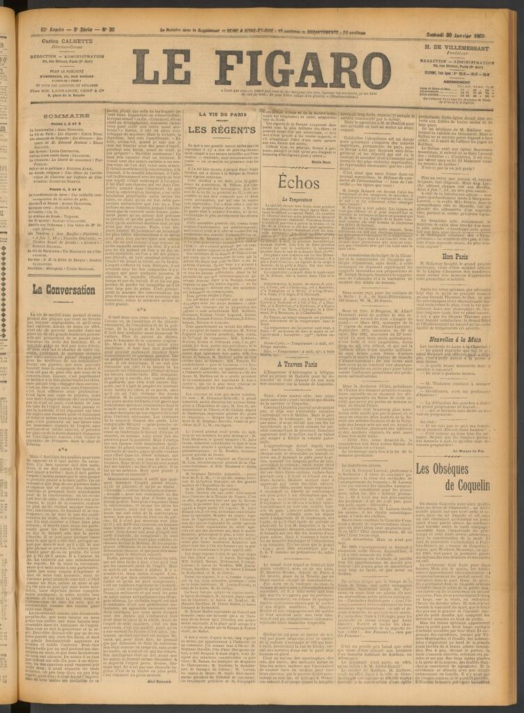 Miniatura de Le Figaro del 30 de enero de 1909