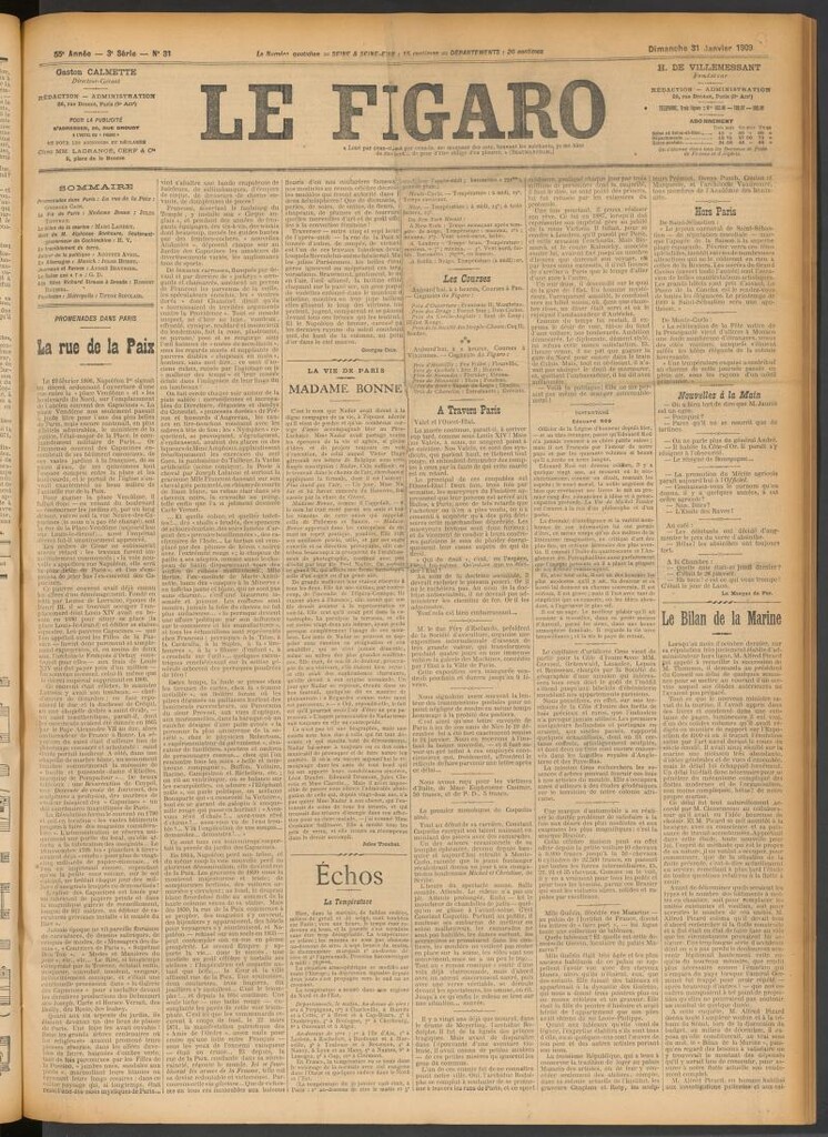 Miniatura de Le Figaro del 31 de enero de 1909