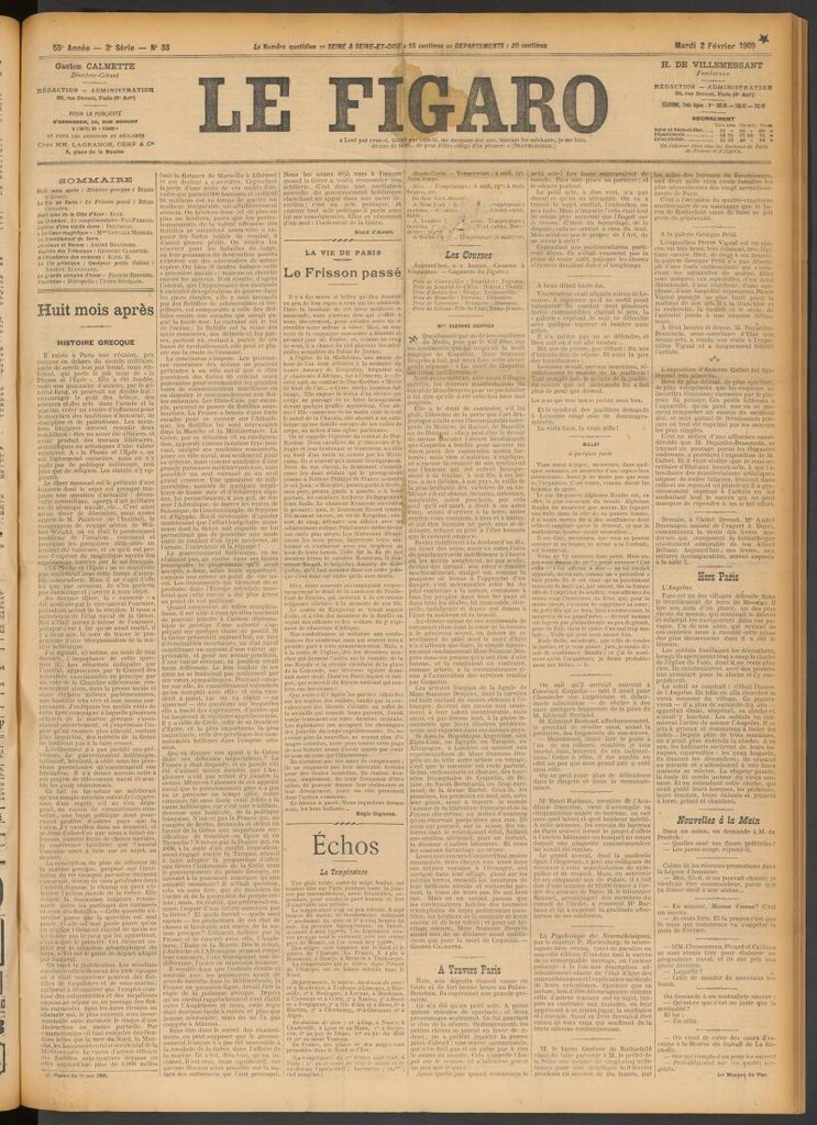 Miniatura de Le Figaro del 2 de febrero de 1909