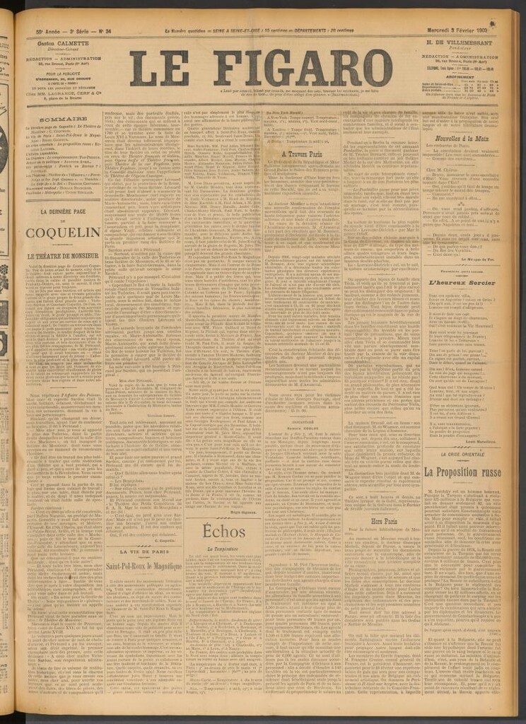 Miniatura de Le Figaro del 3 de febrero de 1909