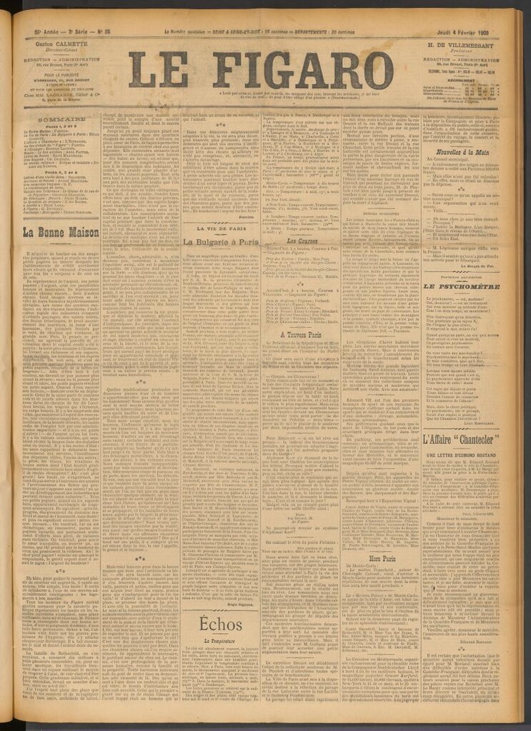 Miniatura de Le Figaro del 4 de febrero de 1909