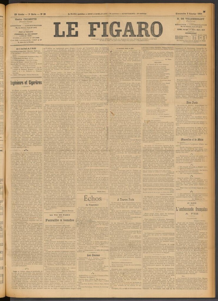 Miniatura de Le Figaro del 7 de febrero de 1909