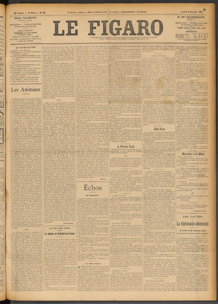 Miniatura de Le Figaro del 8 de febrero de 1909