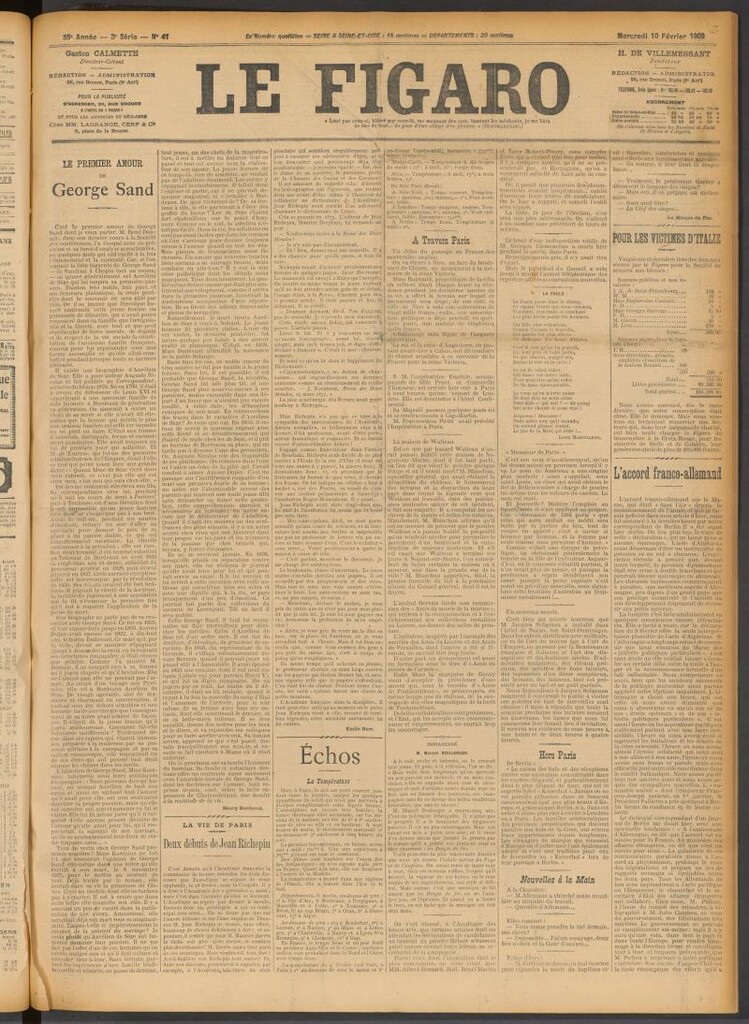 Miniatura de Le Figaro del 10 de febrero de 1909