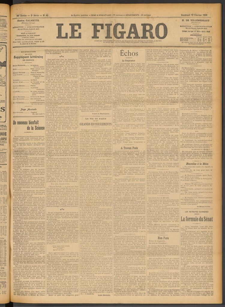 Miniatura de Le Figaro del 12 de febrero de 1909
