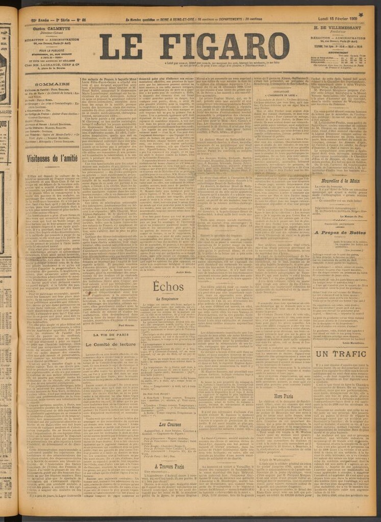 Miniatura de Le Figaro del 15 de febrero de 1909
