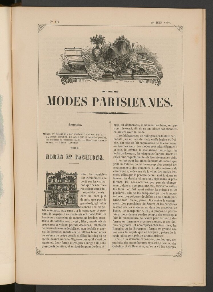 Miniatura de Les modes parisiennes del 28 de junio de 1846