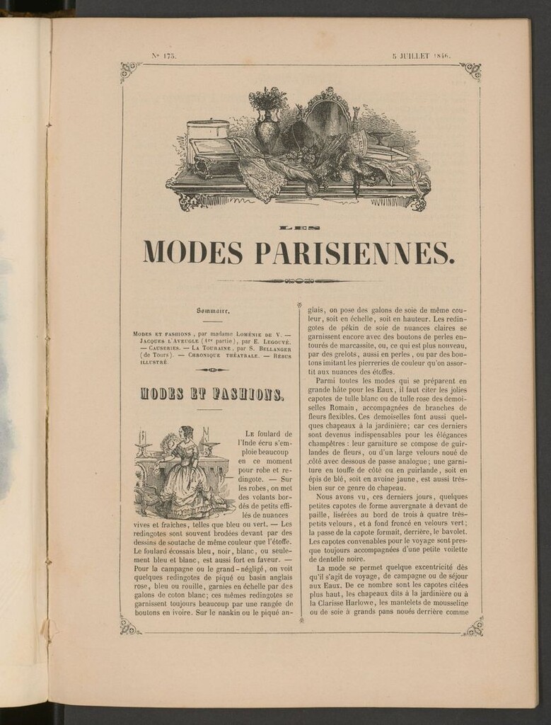 Miniatura de Les modes parisiennes del 5 de julio de 1846