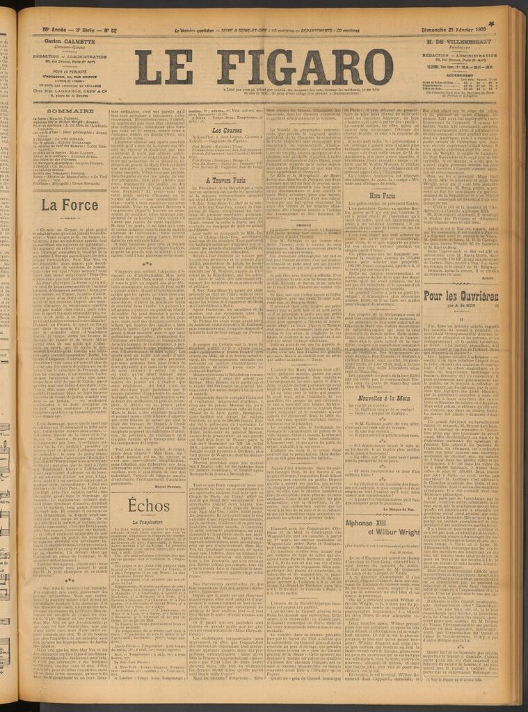 Miniatura de Le Figaro del 21 de febrero de 1909