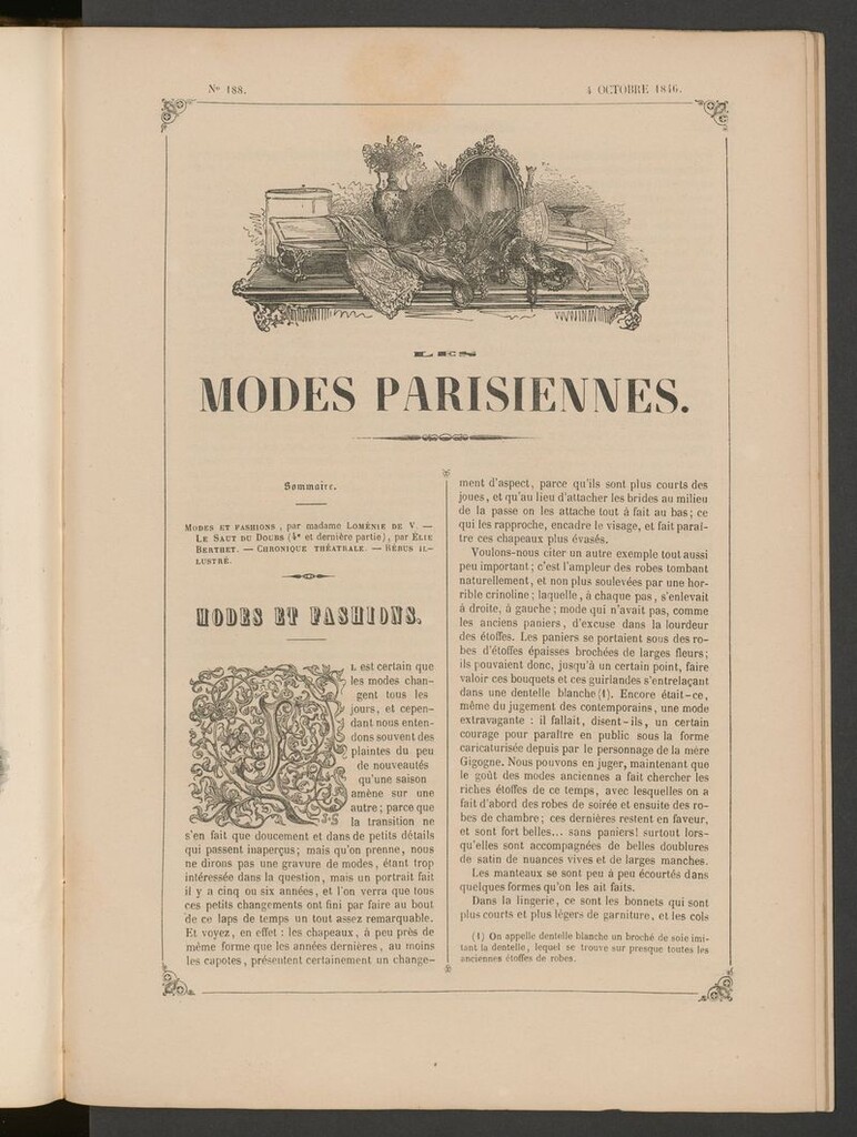 Miniatura de Les modes parisiennes del 4 de octubre de 1846