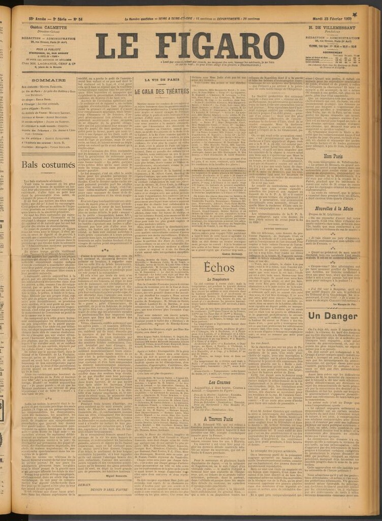 Miniatura de Le Figaro del 23 de febrero de 1909