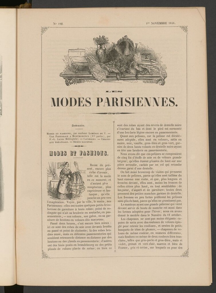 Miniatura de Les modes parisiennes del 1 de noviembre de 1846