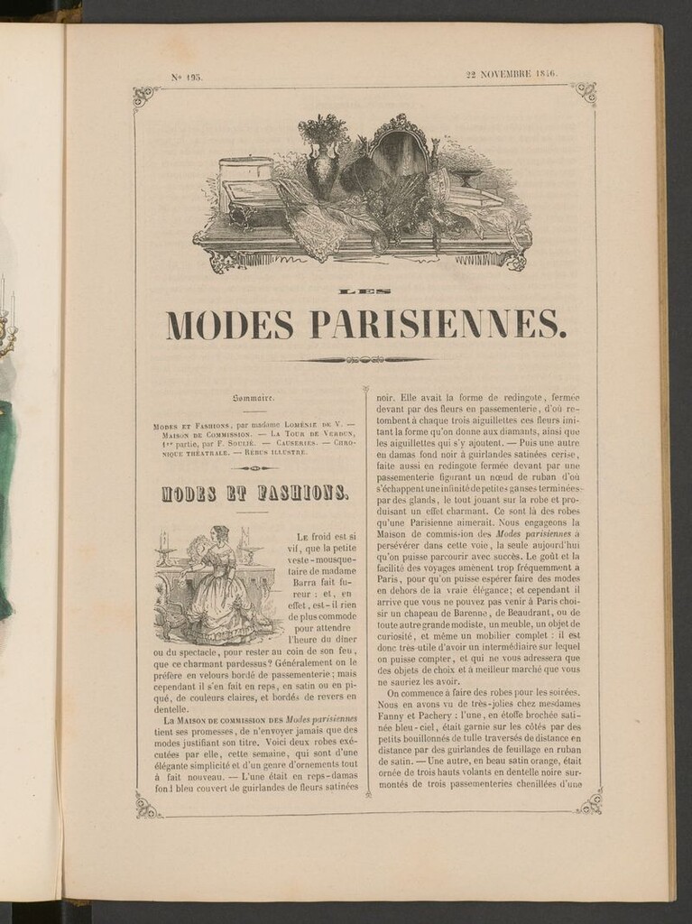 Miniatura de Les modes parisiennes del 22 de noviembre de 1846