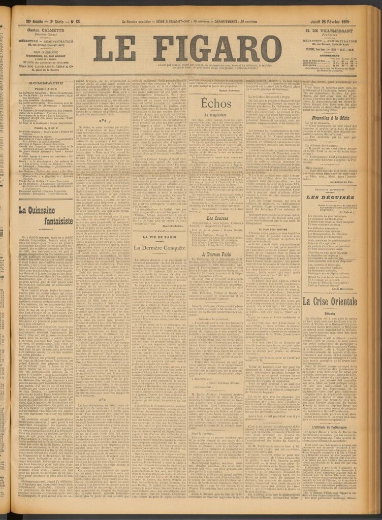 Miniatura de Le Figaro del 25 de febrero de 1909