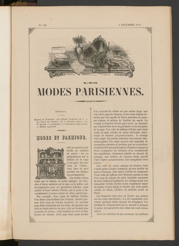 Miniatura de Les modes parisiennes del 6 de diciembre de 1846